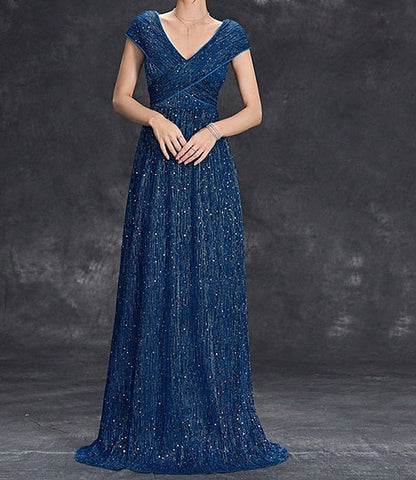 Elegant Dress the Floor Party Bride of Mother Neck V