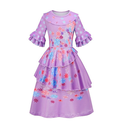 Isabela Girl Dress Encanto Madrigal Princess Fairytale Flower