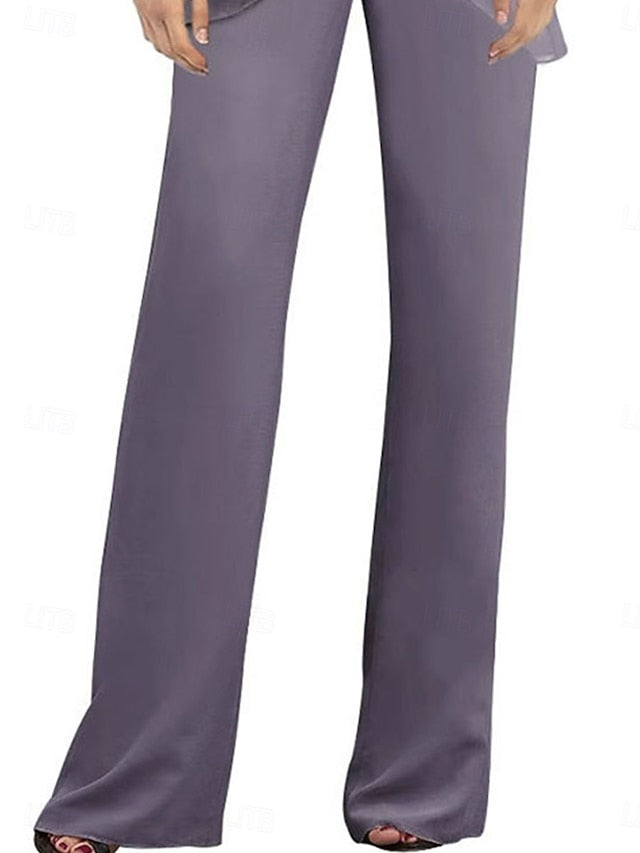 Elegant Simple of Guest Pantsuit the Wedding Mother Bride Dress