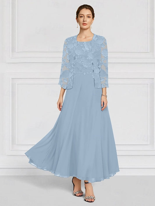 A-Line Bride Mother the Lace Piece of Two SkyBurnt Floral Out