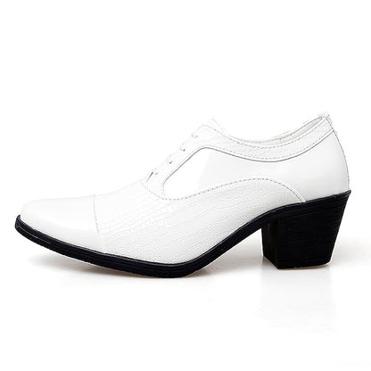 Oxford Crocodile Leather Patent Faux Men's Black Pattern