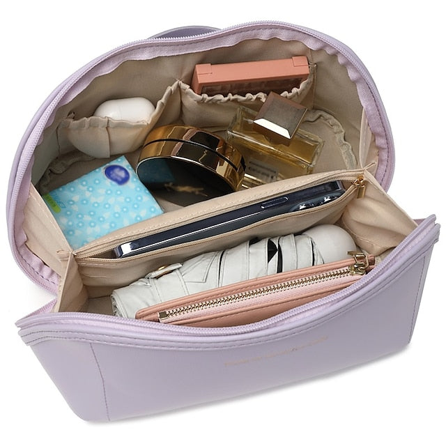 Women's Cosmetic Makeup Handbag Leather PU Bag Travel