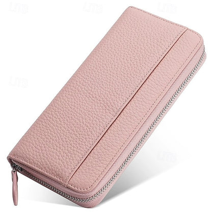 Cowhide Wallet Card Credit Leather Women's Holder