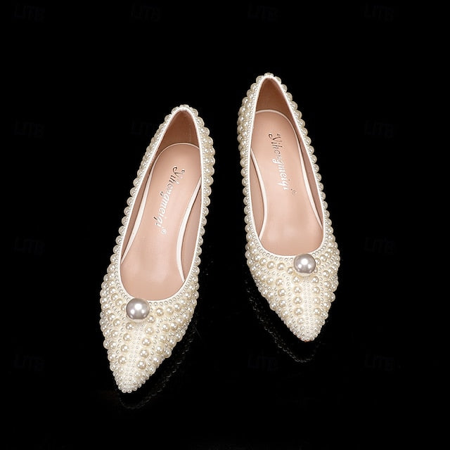 Women's Wedding Party White Shoes