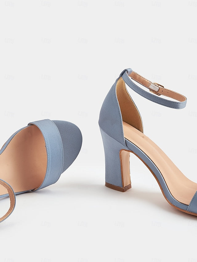 Ankle Toe Sandals Light Open - Heel Strap Women's High Blue