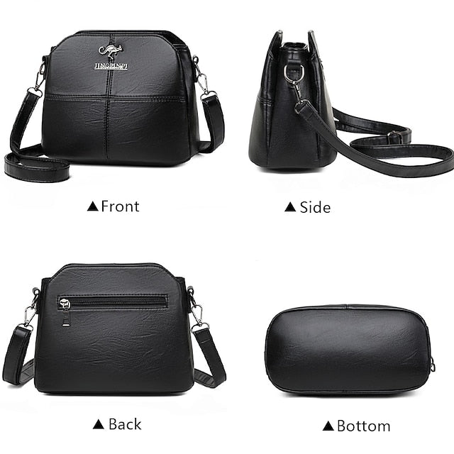 Leather Red Faux – Crossbody Bag Women's Small Minimalist