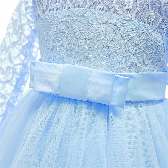 Kids Flower Girl Sleeve Dress Girls' Wedding Half