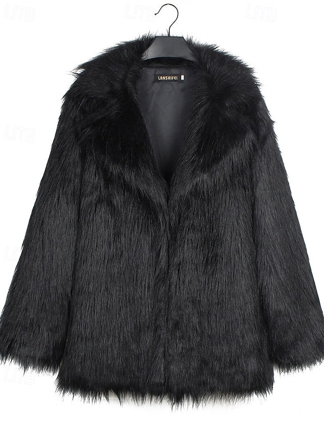 Comfortable Coat Fur Women's Faux Furs Warm