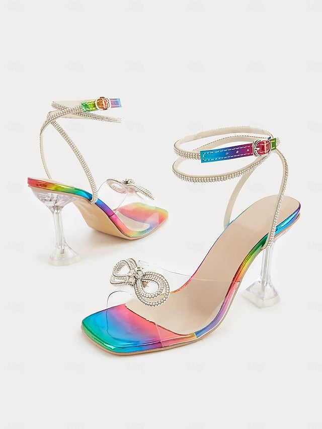 Rainbow High Colorful - Bow with Crystal Clear Detail Heel Heels