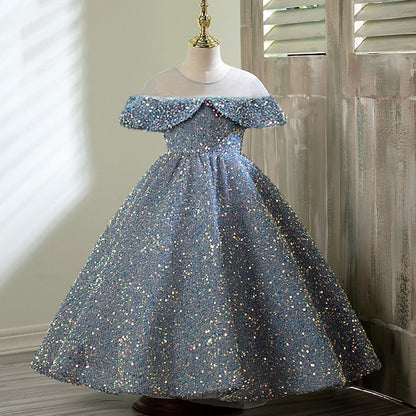 Flower Party Dress Gown Evening Girls' Girl