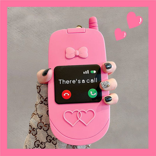 Pink Bowknot Mirror Flip iPhone Case