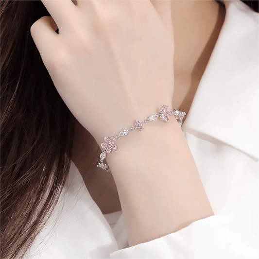 Crystal Cherry Blossom Bracelet GEM017