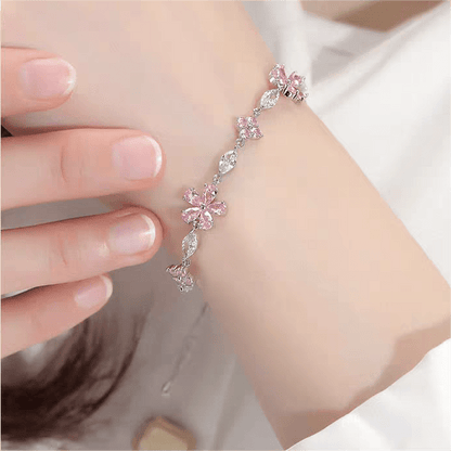 Crystal Cherry Blossom Bracelet GEM017