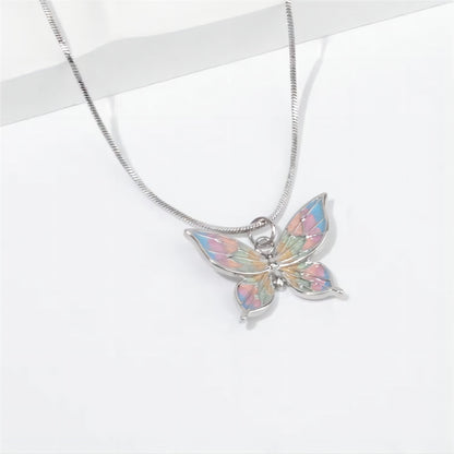 Collier Papillon en émail