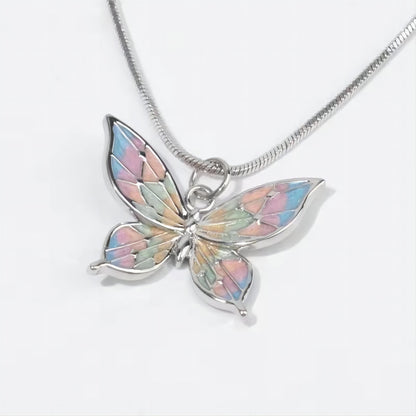 Collier Papillon en émail