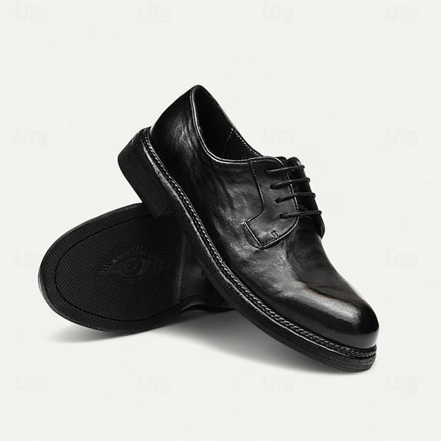 Men's Shoes Welt with Goodyear Tan Clean Leather Derby and