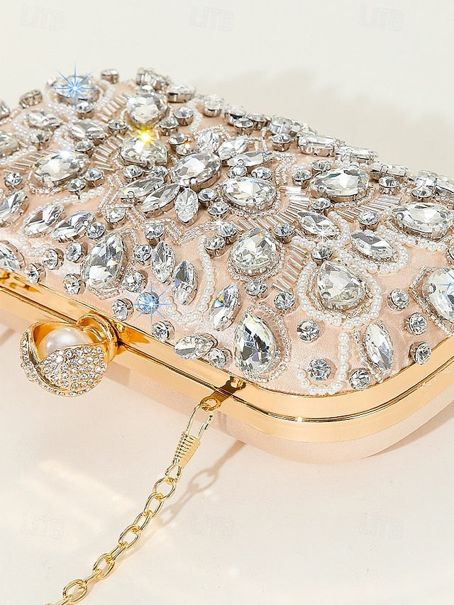 Bag Women's Clutch Crystal-Embellished