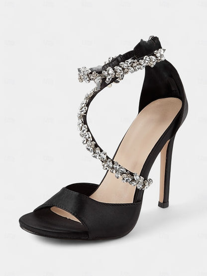 Heels Rhinestone-Embellished Women's Stiletto – Elegant