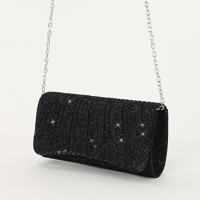 Clutch Silver Glitter Women's Purse – Elegant Evening