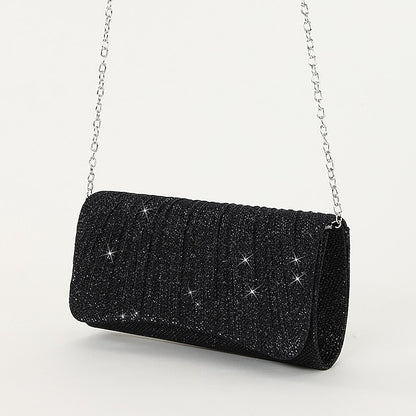 Clutch Silver Glitter Women's Purse – Elegant Evening