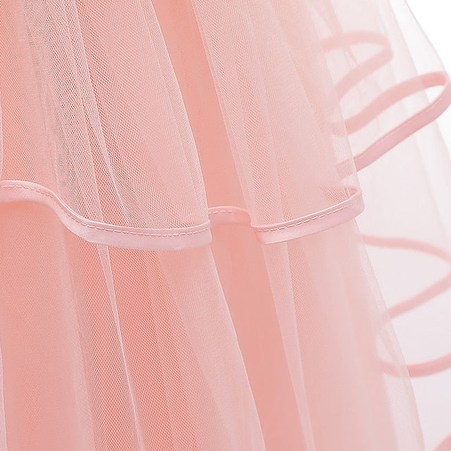 Party Color Kids Girls' Solid Sleeveless Dress