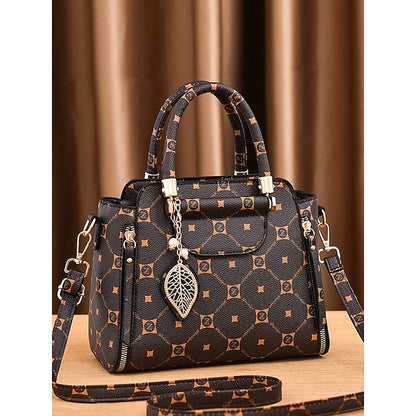 Accents Elegant Faux with Red Women's and Leather Handbag