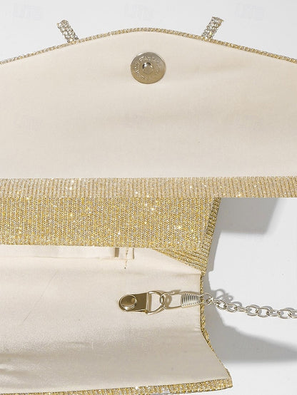 with Accent Rhinestone Clutch Purse Bow Glitter Blue