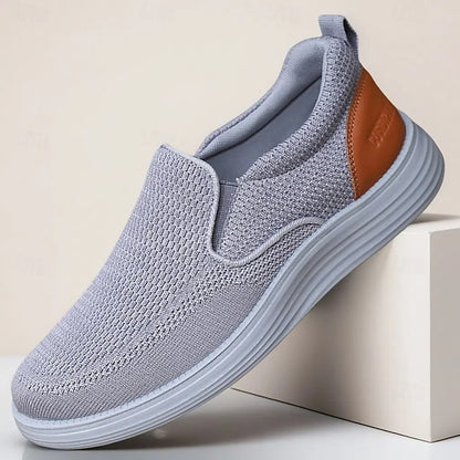 – Sneakers Breathable Navy Men's Knit Stretch Slip-On
