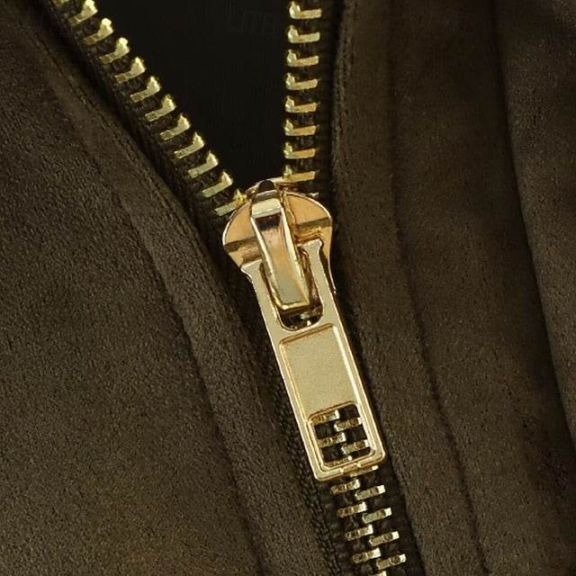 Jacket Zipper Pocket Warm Casual Women's Comfortable