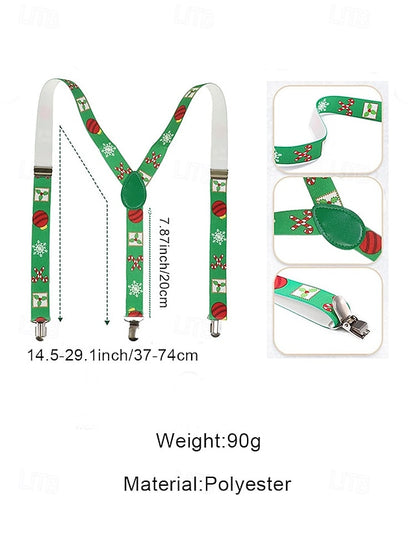 Snowman Men's Christmas with Suspenders