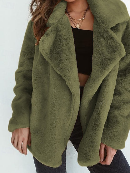 Furs Faux Teddy Warm Women's Coat Comfortable Fur