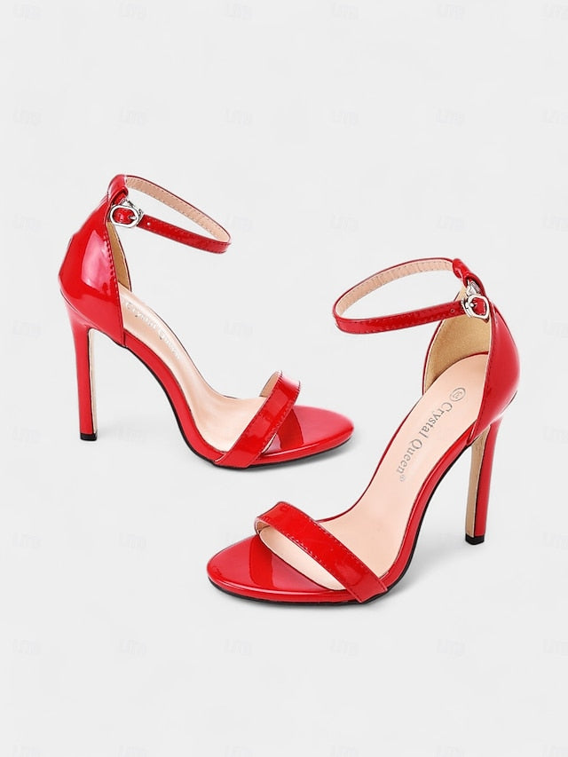 – Wedding Heel Women Sandals Stiletto for Metallic Sleek