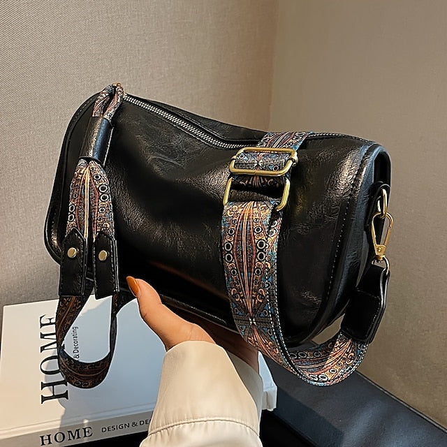 Women's with – Leather Strap PU Vintage Handbag Bohemian