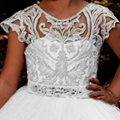 Girls' Dress Floral Solid Girl Kids Colored Flower