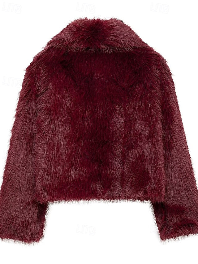Furs Leathers Warm Women's Fur Coat Faux Comfortable