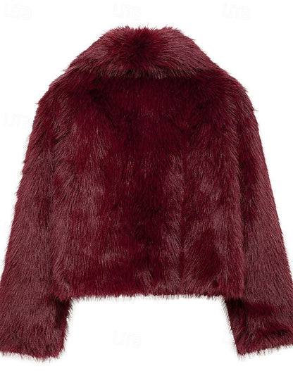 Furs Leathers Warm Women's Fur Coat Faux Comfortable