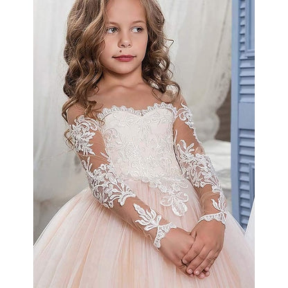 First Girls' Princess Communion Flower Dress Girl