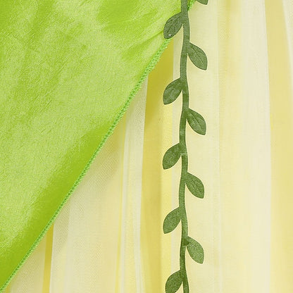 Dress Tiana Princess Girl Bell Flower Tinker Theme Fairytale