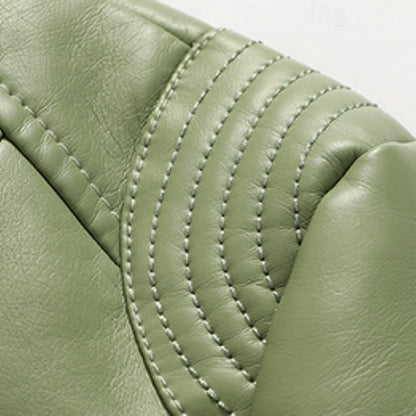 Women's Zipper Comfortable Leather Faux Jacket Pocket