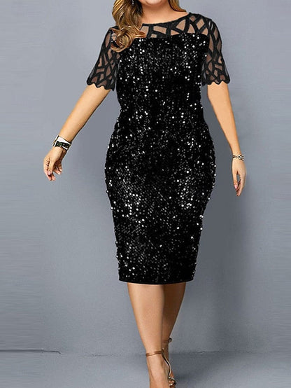 Crew Mother Bride Dress of Tea the Length Neck Elegant