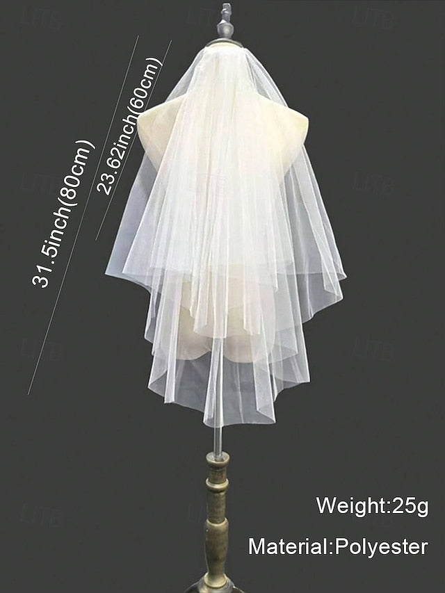 Soft Tulle Classic – Bridal with Elegant Veil Two-Layer