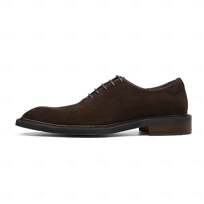 Genuine Leather Cowhide - Shoes Suede Men's Oxford