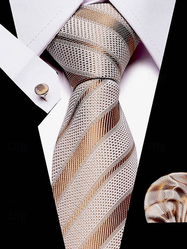 Set Checkered Men's Purple – Square Silk Tie and Pocket