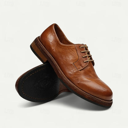 Men's Shoes Welt with Goodyear Tan Clean Leather Derby and