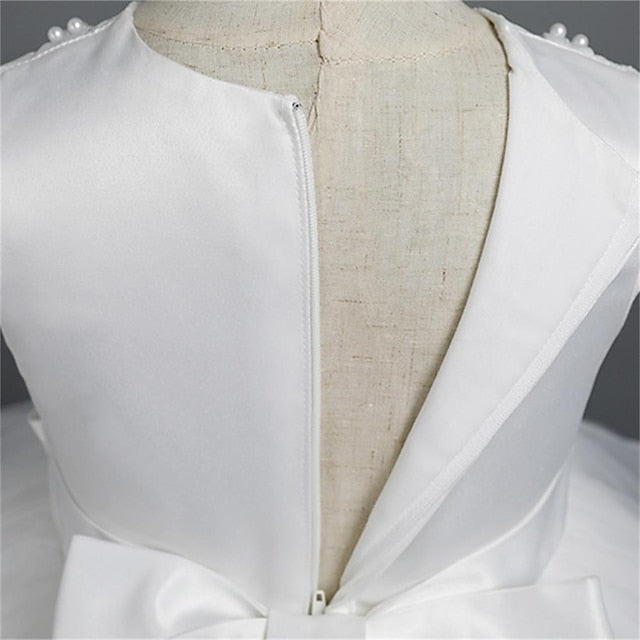 Dress Party Color Girls' Sleeveless Solid Toddler