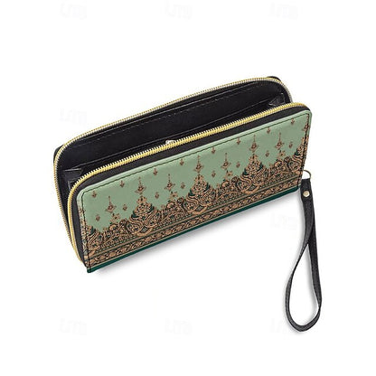 Wristlet – Floral Printed Bohemian Wallet Vintage Leather
