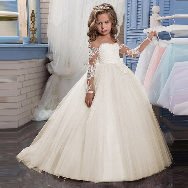 First Girls' Princess Communion Flower Dress Girl