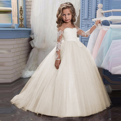 First Girls' Princess Communion Flower Dress Girl