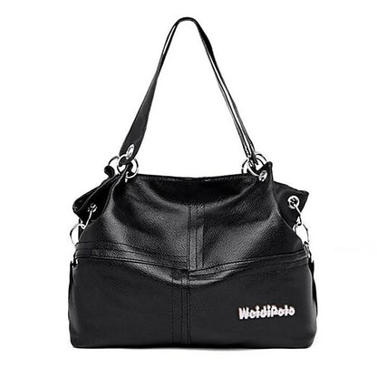 Casual Handbag with Canvas Leather Straps – Women's