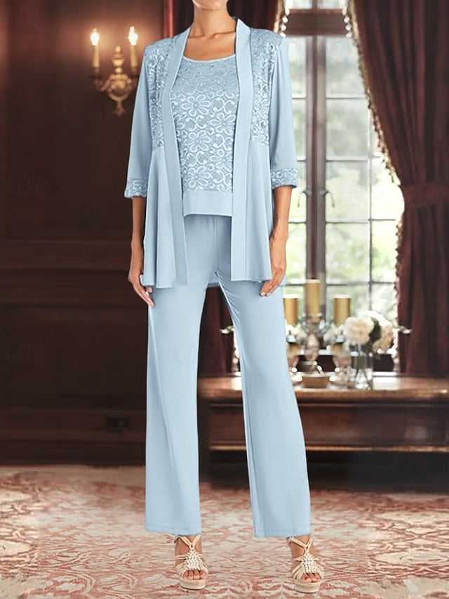 Dress Bride of Elegant Mother 3 Piece the Pantsuit